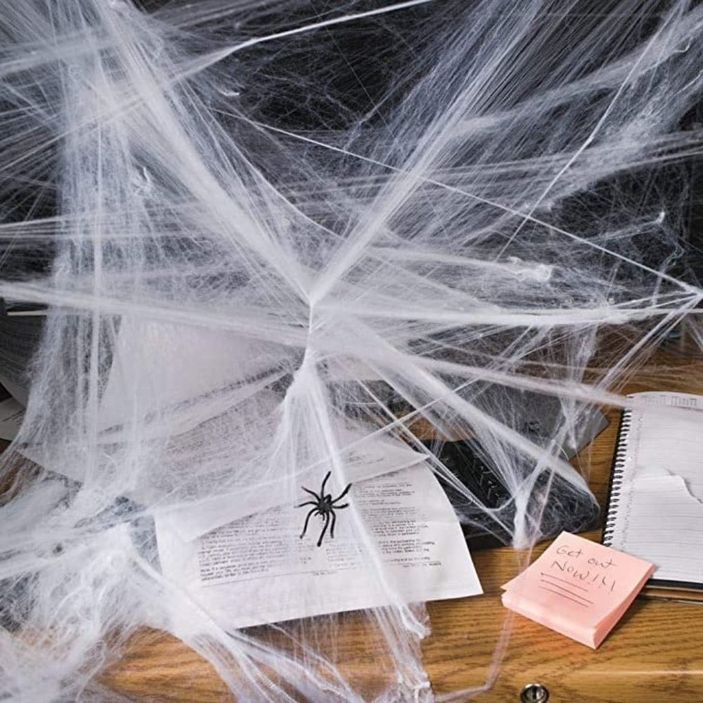 12 pack of stretchy spiderwebs